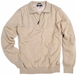Men's Italian Merino Wool Golf Wind Sweater